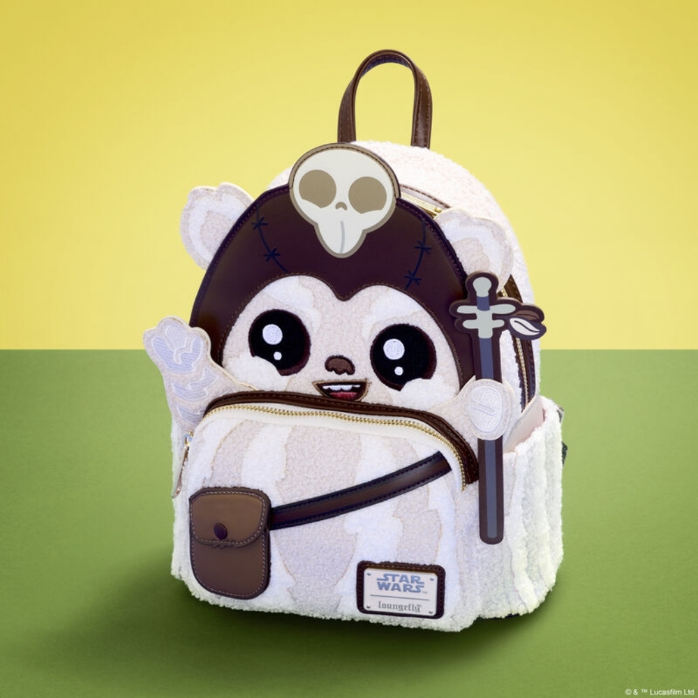 Star Wars Limited Edition Loungefly Ewok Plush Cosplay Mini Backpack